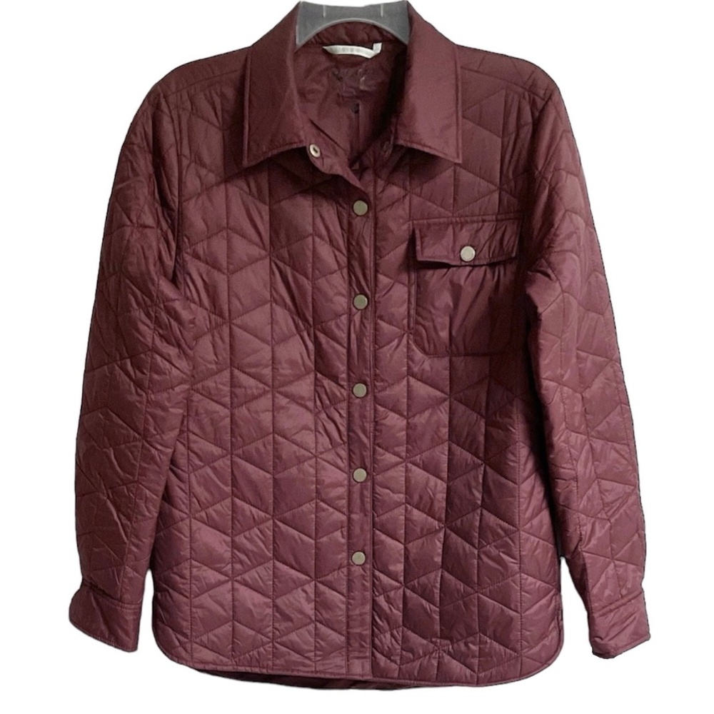 NWOT * Carve Designs * Evans Quilted Shacket * Burgundy Merlot Shirt Jacket